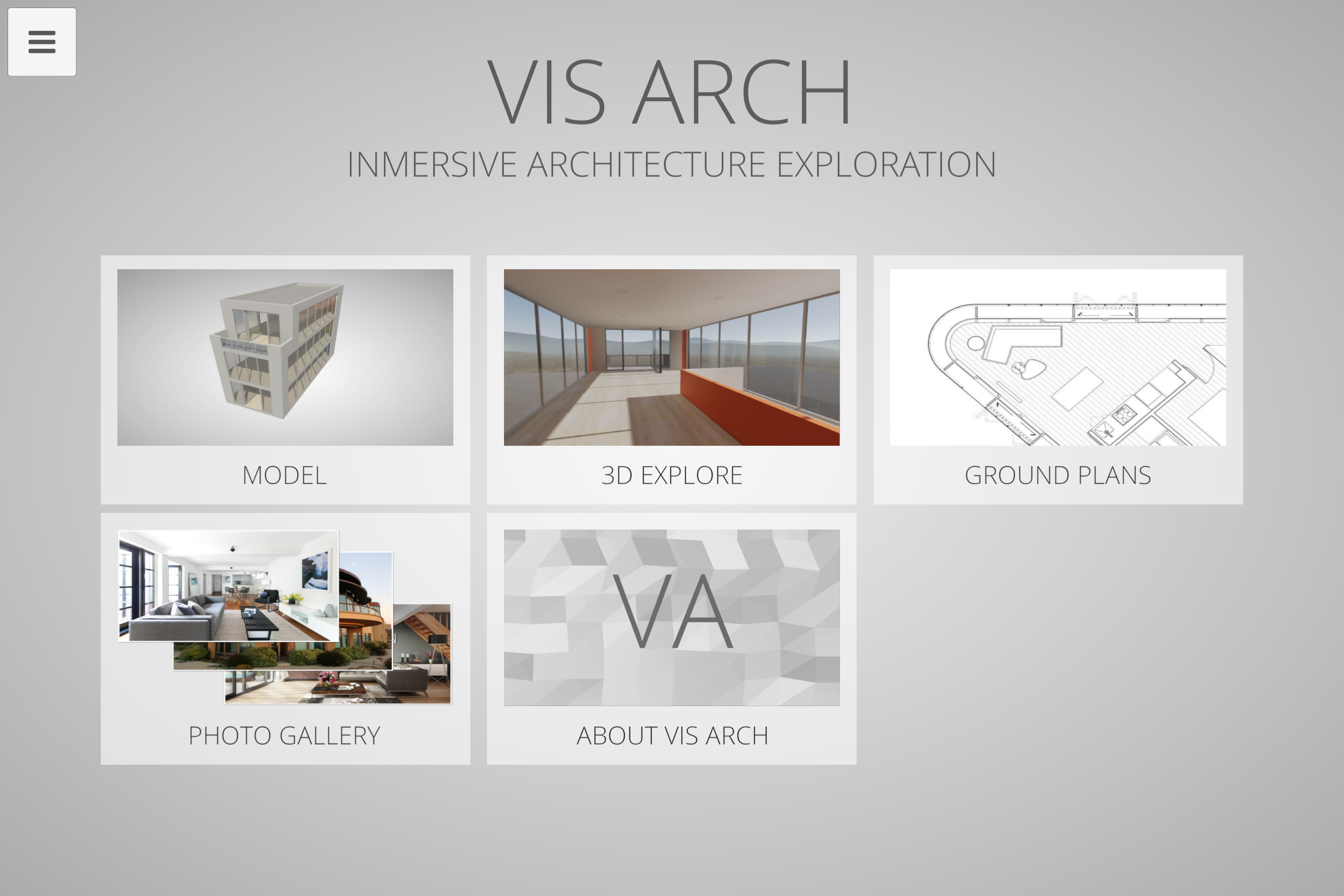 Vis Arch Home Screen